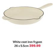 White Cast Iron Frypan 26 x 5.5cm