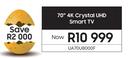 Samsung 70" 4K Crystal UHD Smart TV UA70U8000F
