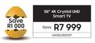Samsung 58" 4K Crystal UHD Smart TV UA58U8000F