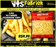 Die Visfabriek : Specials (25 March - 29 March 2026)
