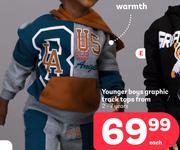 Younger Boys Graphic Track Tops 2-7 Years (Priced From)