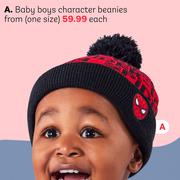 Baby Boys Character Beanies One Size (Priced From)