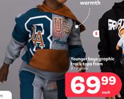 Younger Boys Graphic Track Tops 2-7 Years (Priced From)