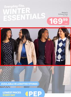 PEP Lesotho : Everyday Fits. Winter Essentials (25 March - 23 April 2026), page 1