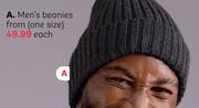 Men's Beanies From (One Size)-Each