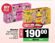 Absolut Spirit Cooler Cans-For 2 x 4 x 300ml