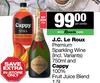 J.C.Le Roux Premium Sparkling Wine 750ml & Cappy 100% Fruit Juice Blend 1.5L-For Both