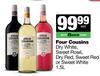 Four Cousins Dry White, Sweet Rose, Dry Red, Sweet Red Or Sweet White-1.5L