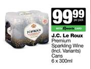 J.C.Le Roux Premium Sparkling Wine Cans-6 x 300ml