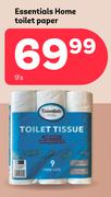 Essential Home Toilet Paper-9's Pack