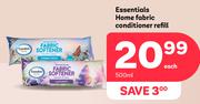 Essential Home Fabric Conditioner Refill-500ml Each