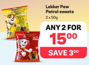 Lekker Paw Patrol Sweets-For Any 2 x 50g