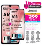 2 x Samsung Galaxy A16 Smartphone-On Red Flexi 170 + Red Flexi 90