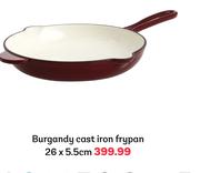 Burgandy Cast Iron Frypan 26. x 5.5cm