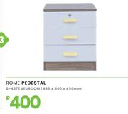 Rome Bedroom Pedestal 45 x 400 x 450mm 8-497