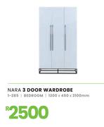 Nara 3 Door Wardrobe 1200 x 450 x 2100mm 1-285