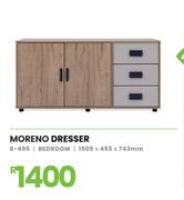 Moreno Bedroom Dresser 1505 x 455 x 743mm 8-495