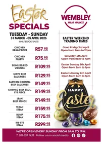 Wembley Meat Market : Easter Specials (31 March - 05 April 2026)