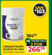Lifestle Health Multivit For Men 60 Softgel Capsules-For 2