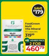 Food Grown Multi Vita Mineral 60 Capsules-For 2