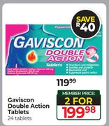 Gaviscon Double Action Tablets 24 Tablets-For 2