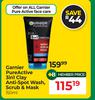 Garnier Pure Active 3 In 1 Clay Anti Spot Wash, Scrub & Mask-150ml