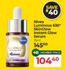 Nivea Luminous 630 Degree Skin Glow Instant Glow Serum-15ml