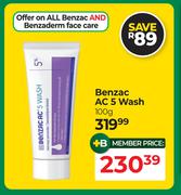 Benzac AC 5 Wash-100g