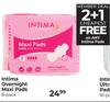 Intima Overnight Maxi Pads (2 + 1 Cheapest Free)-8 Pack)