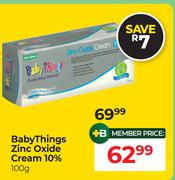 Baby Things Zinc Oxide Cream 10%-100g
