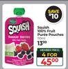 Squish 100% Fruit Puree Pouches-For 4 x 110ml