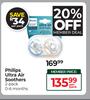 Philips Ultra Air Soothers 2's Pack (0-6 Months)-Per Pack
