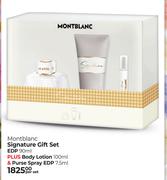 Montblanc Signature Gift Set EDP 90ml Plus Body Lotion 100ml & Purse Spray EDP 7.5ml