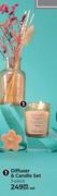Diffuser & Candle Set 3 Piece-Per Set