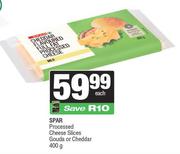 Spar Processed Cheese Slices Gouda Or Cheddar-400g