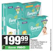 Pampers Active Baby Diapers Or Pants Value Pack Assorted Sizes