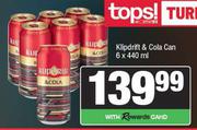 Klipdrift & Cola Can-6 x 440ml