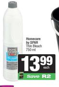 Homecare By Spar Thin Bleach-750ml