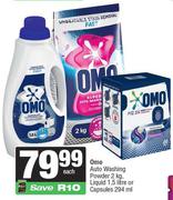 Omo Auto Washing Powder 2Kg, Liquid 1.5L Or Capsules 294ml