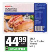 Spar Red Or Smoked Viennas-500g