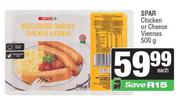 Spar Chicken Or Cheese Viennas-500g