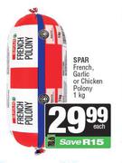 Spar French, Garlic Or Chicken Polony-1Kg