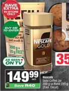 Nescafe Gold Coffee Jar 200g Or Refill 220g