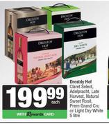 Drostdy Hof Claret Select Adelpracht,Late Harvest,NL Sweet Rose,Prem Grand Cru Or Light Dry White-5L