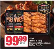 Spar Tender & Tasty Skewered Chicken Wings (BBQ Or Peri-Peri)-Per kg