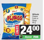 Willards Cheese Cords Or Flings- For Any 2 x 90g