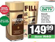 Nescafe Gold Coffee Jar 200g Or Refill 220g (Excl Decaf)-Each