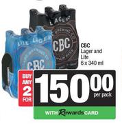 CBC Lager & Lite-For 2 x 6 x 340ml