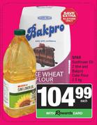 Spar Sunflower Oil 2L & Bakpro Cake Flour 2.5Kg