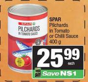 Spar Pilchards In Tomato Or Chilli Sauce-400g